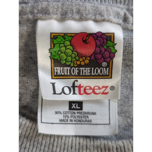 Y2K Fruit Of The Loom United We Stand USA Flag Graphic T Shirt Gray XL - Picture 2 of 11